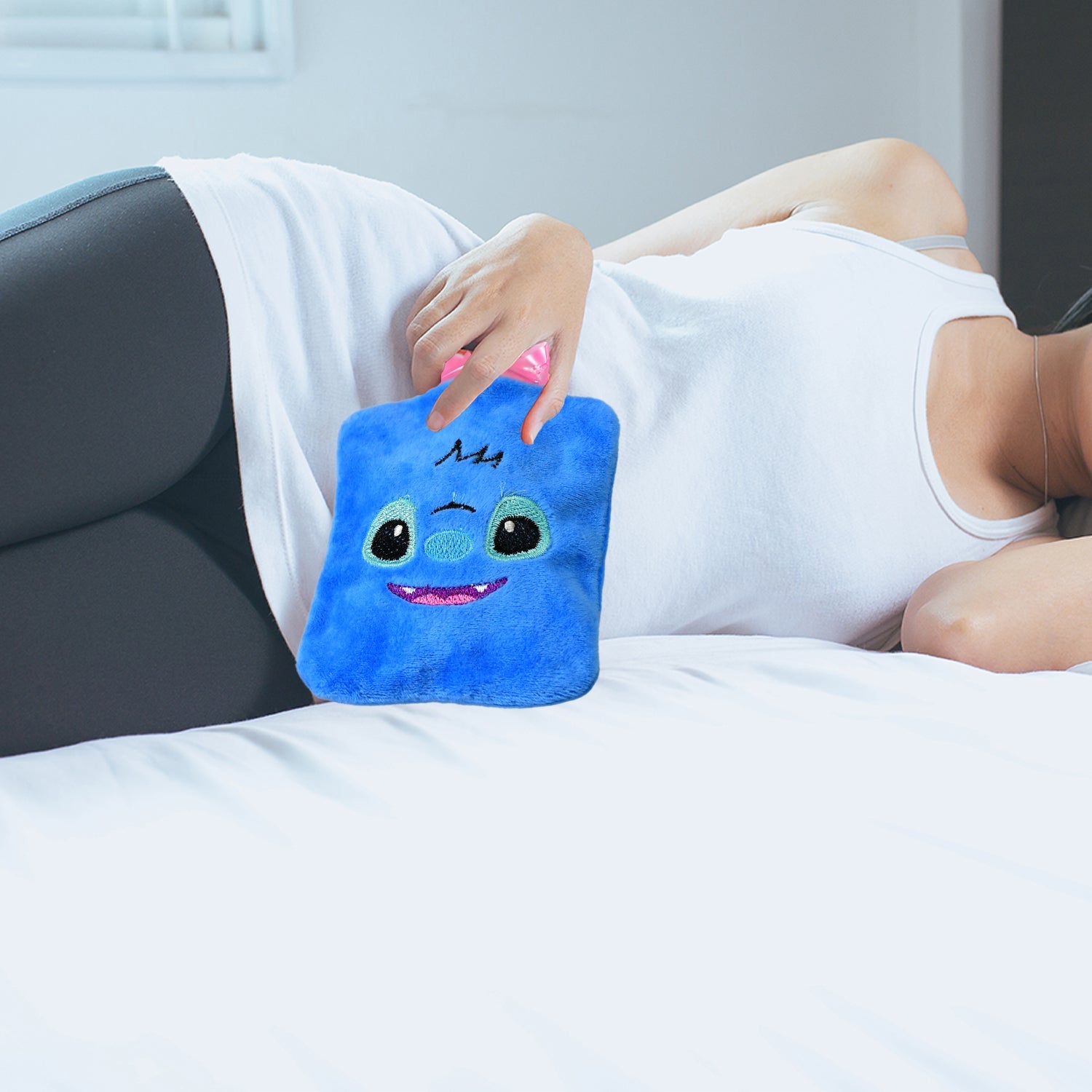 6512 Blue Stitch small Hot Water Bag with Cover for Pain Relief, Neck, Shoulder Pain and Hand, Feet Warmer, Menstrual Cramps. DeoDap 6512 Blue Stitch small Hot Water Bag with Cover for Pain Relief, Neck, Shoulder Pain and Hand, Feet Warmer, Menstrual Cramps. DeoDap